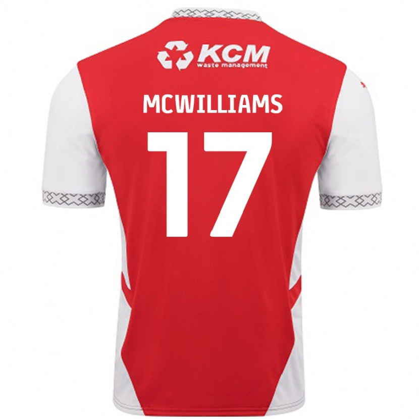Danxen Niño Camiseta Shaun Mcwilliams #17 Rojo Blanco 1ª Equipación 2024/25 La Camisa México