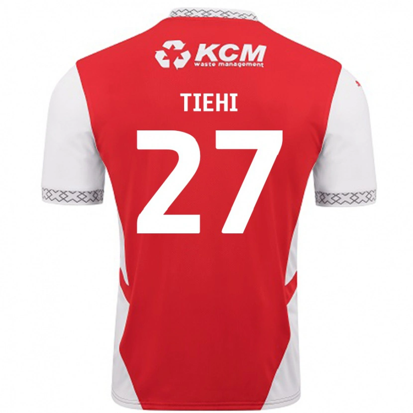 Danxen Niño Camiseta Christ Tiehi #27 Rojo Blanco 1ª Equipación 2024/25 La Camisa México