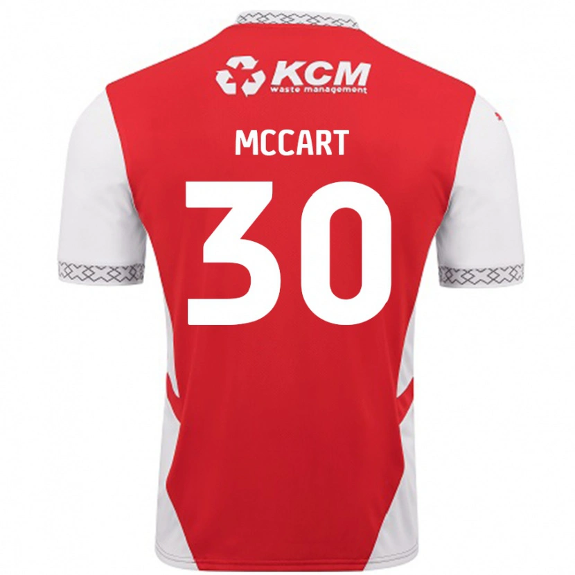 Danxen Niño Camiseta Jamie Mccart #30 Rojo Blanco 1ª Equipación 2024/25 La Camisa México