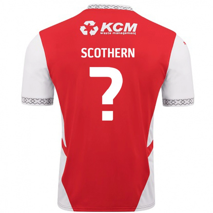 Danxen Niño Camiseta Ben Scothern #0 Rojo Blanco 1ª Equipación 2024/25 La Camisa México