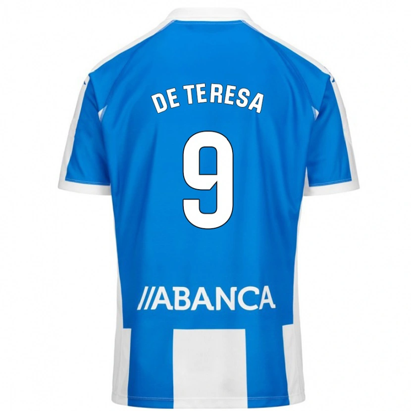 Danxen Niño Camiseta Ana Lucía De Teresa #9 Azul Blanco 1ª Equipación 2024/25 La Camisa México