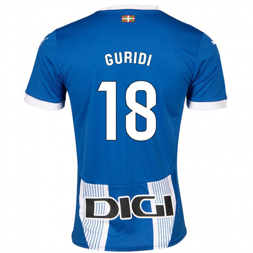 Danxen Niño Camiseta Jon Guridi #18 Azul 1ª Equipación 2024/25 La Camisa México