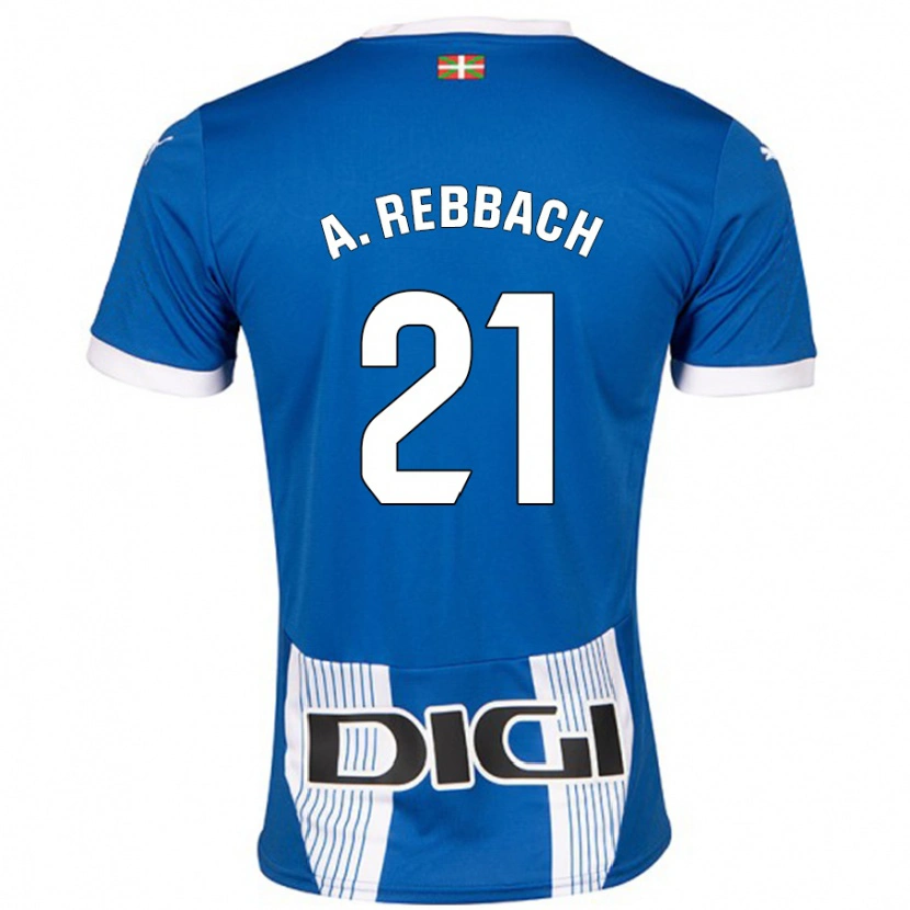 Danxen Niño Camiseta Abde Rebbach #21 Azul 1ª Equipación 2024/25 La Camisa México