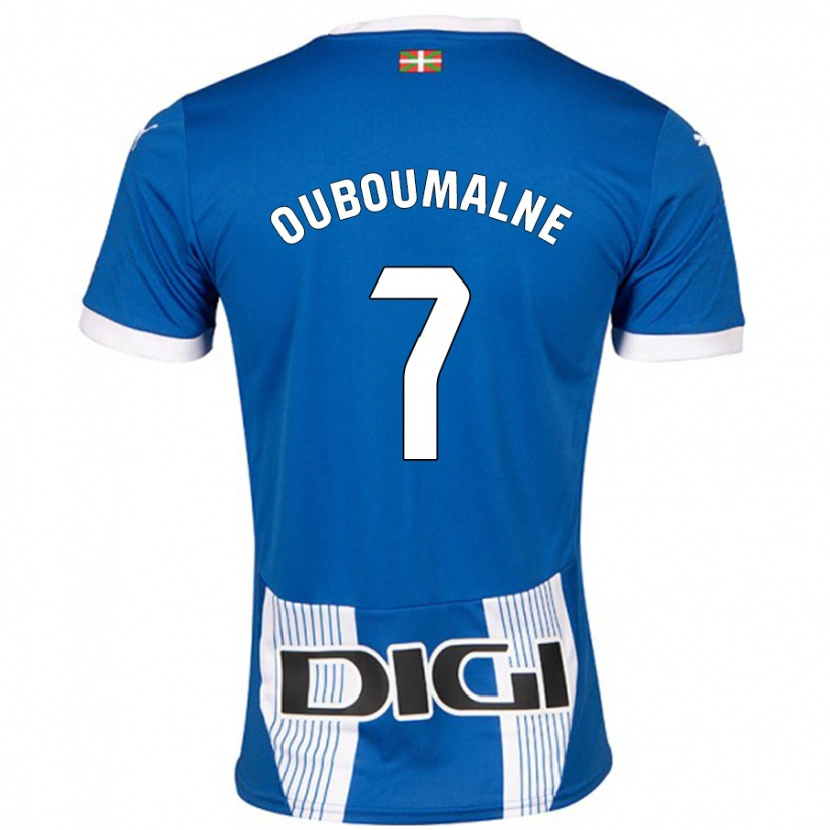Danxen Niño Camiseta Ibra Ouboumalne #7 Azul 1ª Equipación 2024/25 La Camisa México