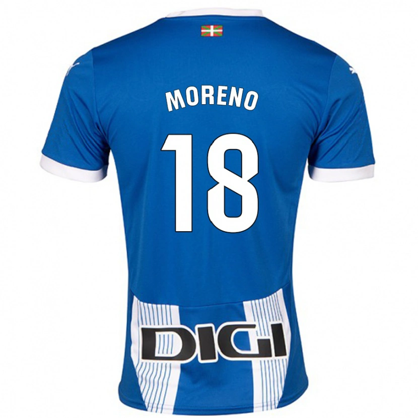 Danxen Niño Camiseta Laura Moreno #18 Azul 1ª Equipación 2024/25 La Camisa México