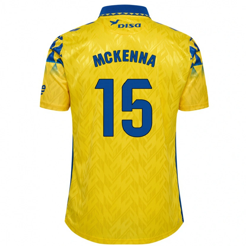 Danxen Niño Camiseta Scott Mckenna #15 Amarillo Azul 1ª Equipación 2024/25 La Camisa México