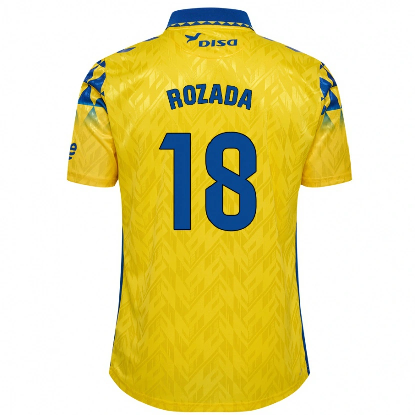 Danxen Niño Camiseta Viti Rozada #18 Amarillo Azul 1ª Equipación 2024/25 La Camisa México