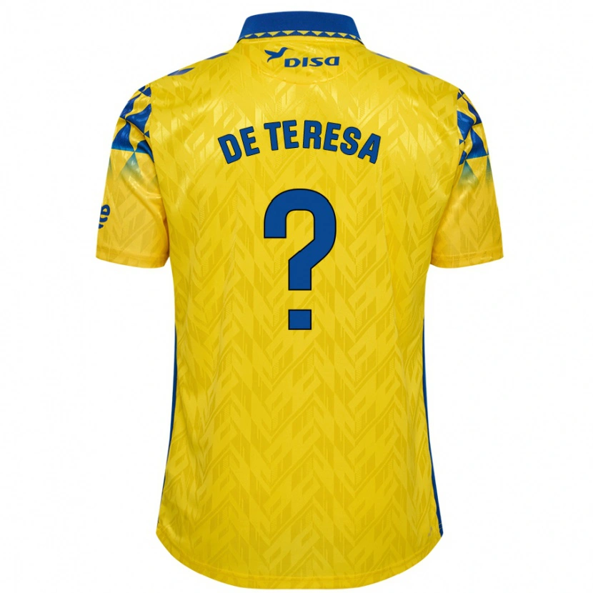 Danxen Niño Camiseta Emilio De Teresa #0 Amarillo Azul 1ª Equipación 2024/25 La Camisa México