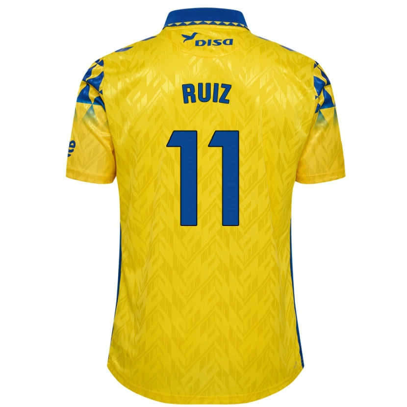 Danxen Niño Camiseta Sergio Ruiz #11 Amarillo Azul 1ª Equipación 2024/25 La Camisa México