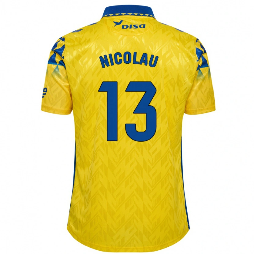 Danxen Niño Camiseta Nacho Nicolau #13 Amarillo Azul 1ª Equipación 2024/25 La Camisa México