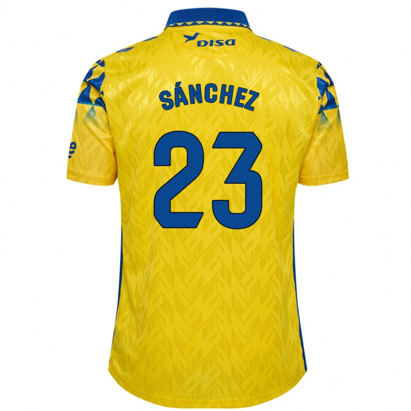 Danxen Niño Camiseta Omar Sánchez #23 Amarillo Azul 1ª Equipación 2024/25 La Camisa México