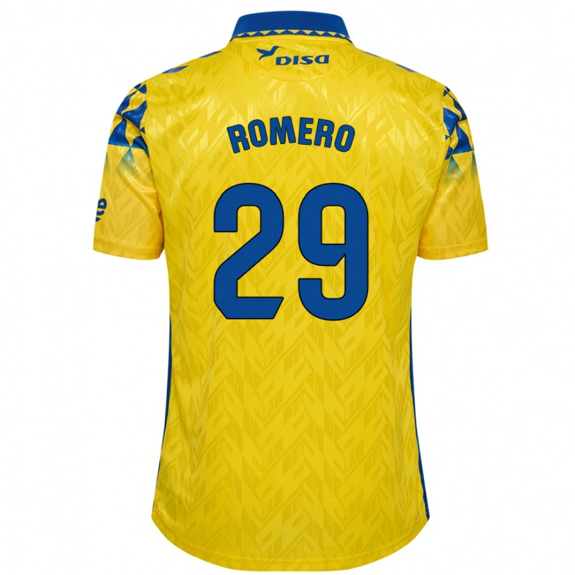 Danxen Niño Camiseta Elías Romero #29 Amarillo Azul 1ª Equipación 2024/25 La Camisa México