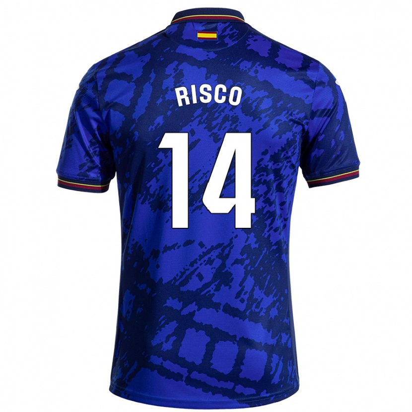 Danxen Niño Camiseta Alberto Risco #14 Azul Más Oscuro 1ª Equipación 2024/25 La Camisa México