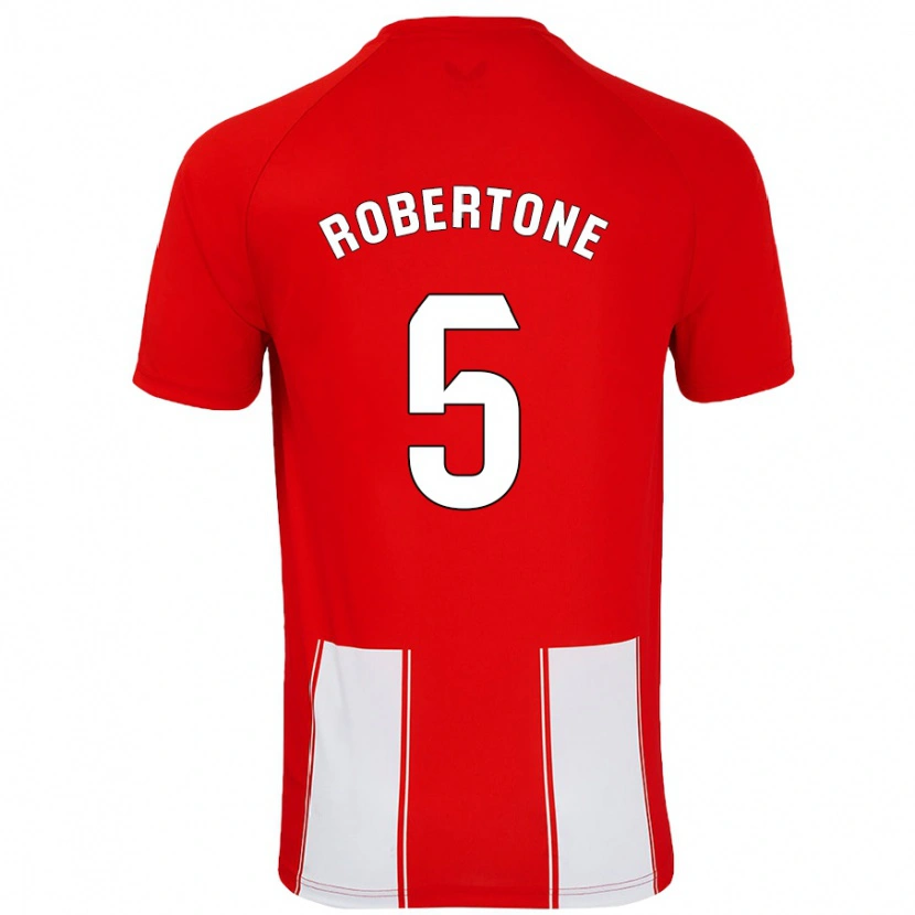 Danxen Niño Camiseta Lucas Robertone #5 Rojo Blanco 1ª Equipación 2024/25 La Camisa México