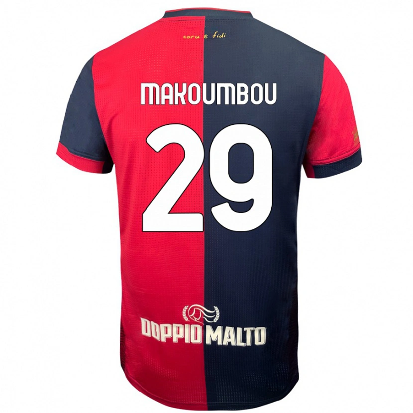 Danxen Niño Camiseta Antoine Makoumbou #29 Rojo Azul Más Oscuro 1ª Equipación 2024/25 La Camisa México