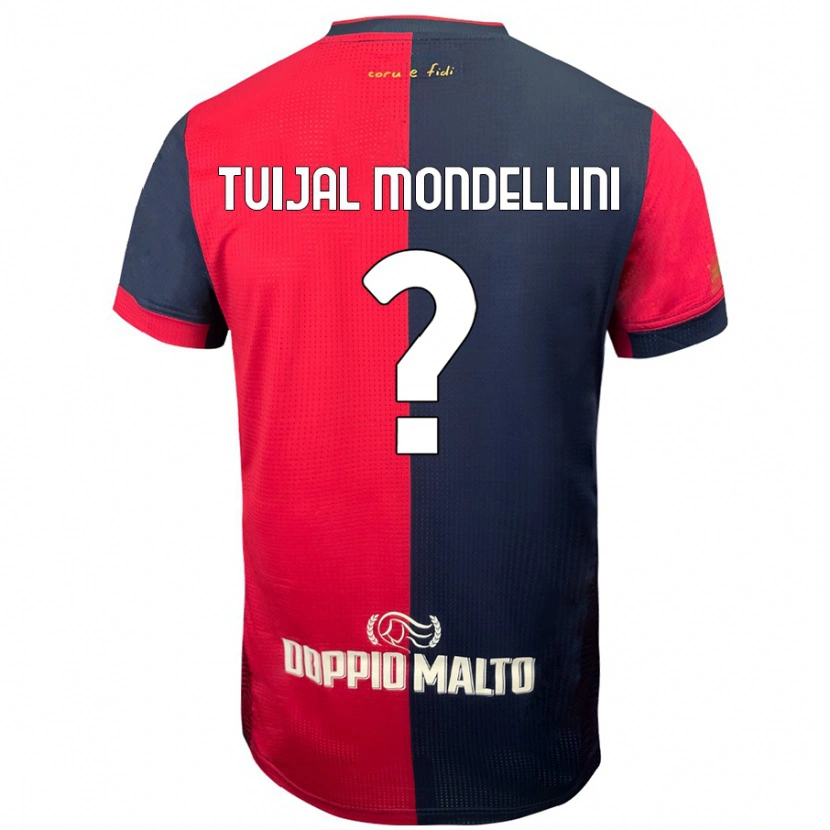 Danxen Niño Camiseta Luca Tuijal Mondellini #0 Rojo Azul Más Oscuro 1ª Equipación 2024/25 La Camisa México
