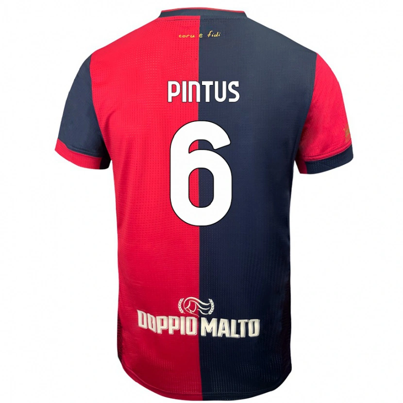 Danxen Niño Camiseta Nicola Pintus #6 Rojo Azul Más Oscuro 1ª Equipación 2024/25 La Camisa México