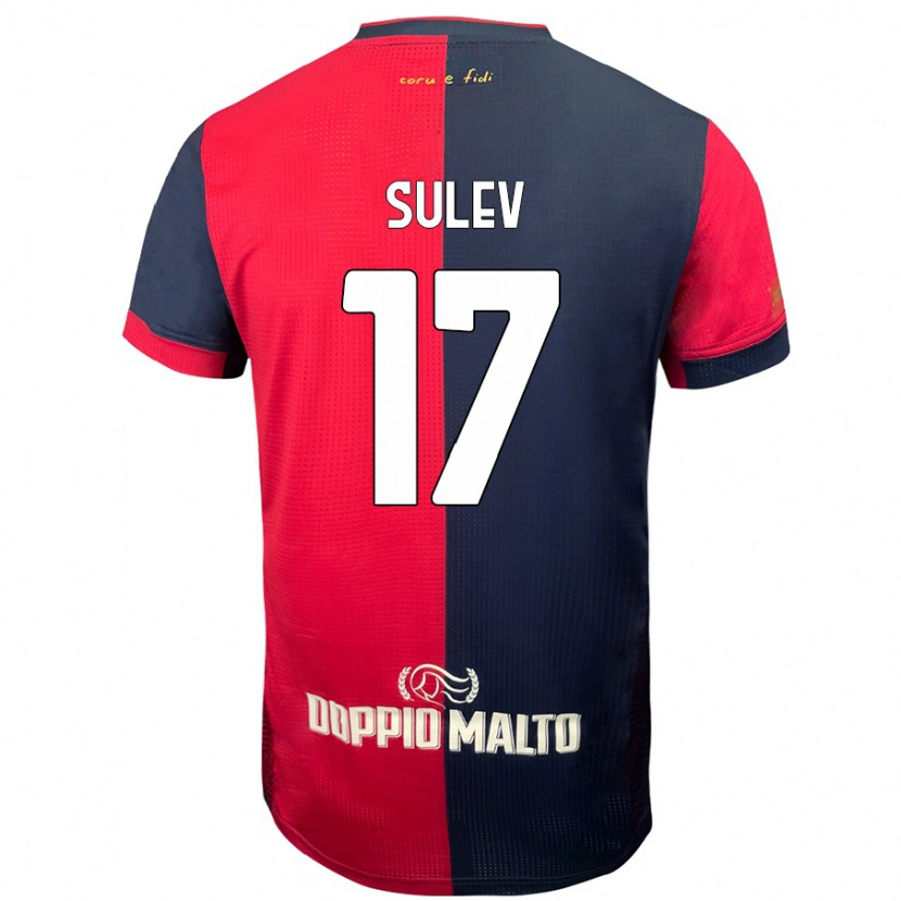 Danxen Niño Camiseta Ivan Sulev #17 Rojo Azul Más Oscuro 1ª Equipación 2024/25 La Camisa México