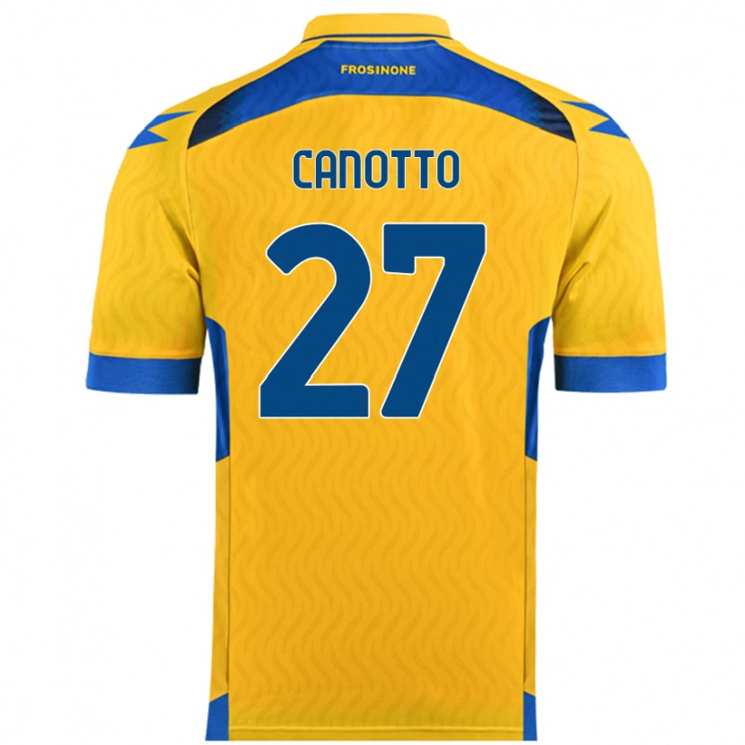 Danxen Niño Camiseta Luigi Canotto #27 Amarillo 1ª Equipación 2024/25 La Camisa México