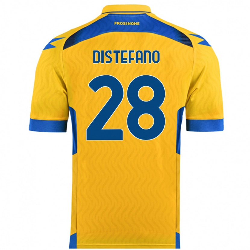 Danxen Niño Camiseta Filippo Distefano #28 Amarillo 1ª Equipación 2024/25 La Camisa México