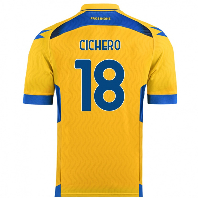 Danxen Niño Camiseta Alejandro Cichero #18 Amarillo 1ª Equipación 2024/25 La Camisa México