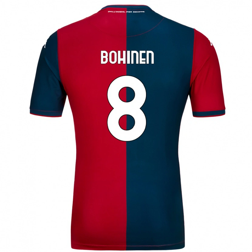 Danxen Niño Camiseta Emil Bohinen #8 Rojo Azul Oscuro 1ª Equipación 2024/25 La Camisa México