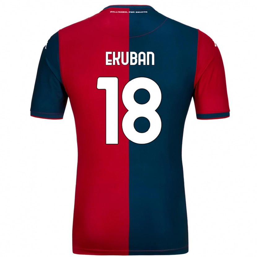 Danxen Niño Camiseta Caleb Ekuban #18 Rojo Azul Oscuro 1ª Equipación 2024/25 La Camisa México