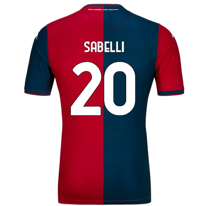 Danxen Niño Camiseta Stefano Sabelli #20 Rojo Azul Oscuro 1ª Equipación 2024/25 La Camisa México