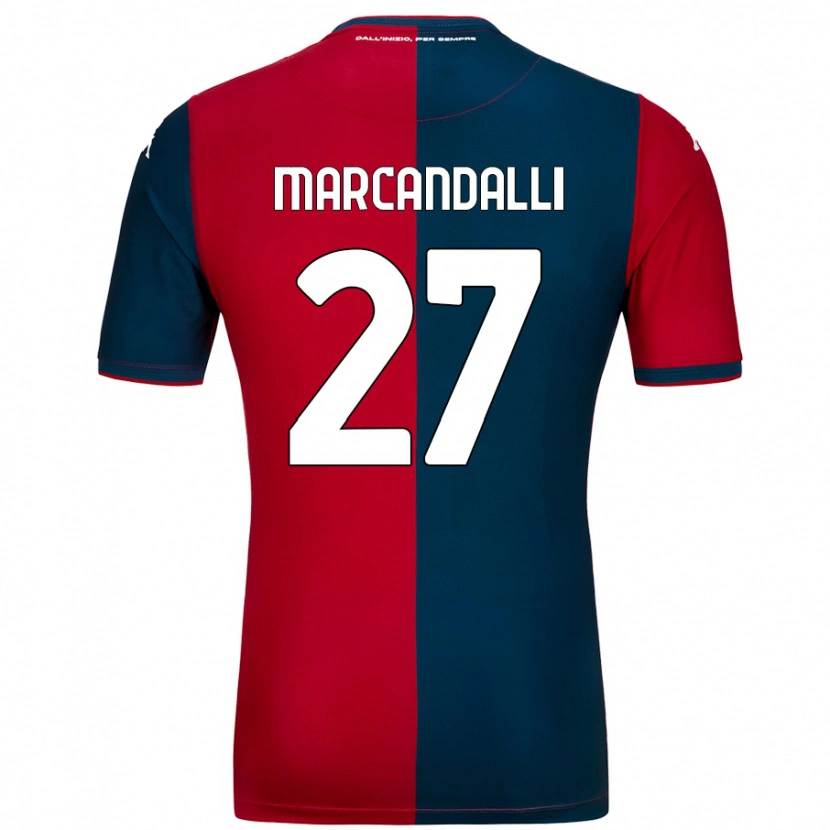 Danxen Niño Camiseta Alessandro Marcandalli #27 Rojo Azul Oscuro 1ª Equipación 2024/25 La Camisa México