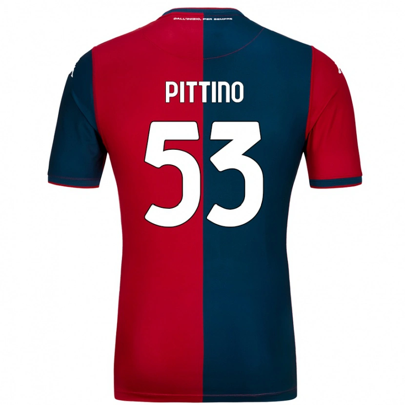 Danxen Niño Camiseta Tommaso Pittino #53 Rojo Azul Oscuro 1ª Equipación 2024/25 La Camisa México