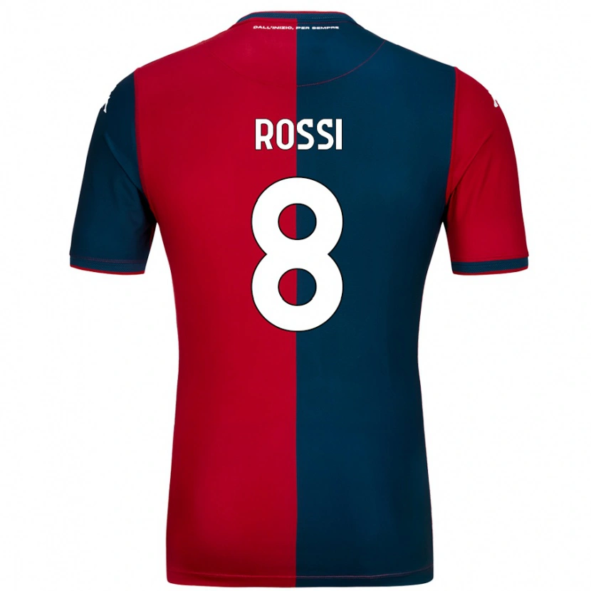 Danxen Niño Camiseta Gianluca Rossi #8 Rojo Azul Oscuro 1ª Equipación 2024/25 La Camisa México