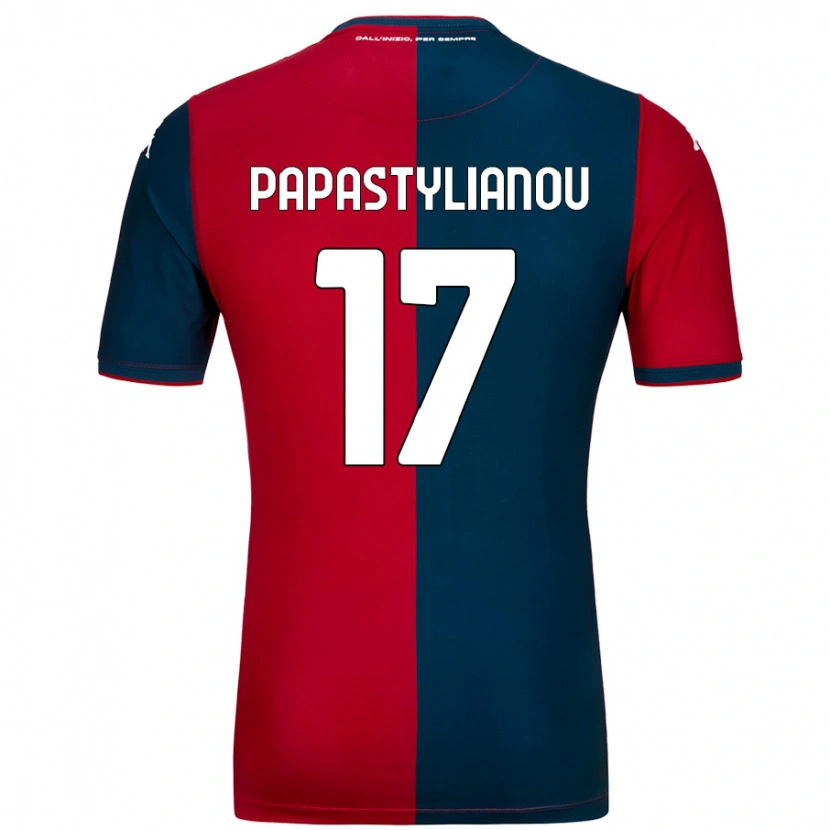 Danxen Niño Camiseta Lysandros Andreas Papastylianou #17 Rojo Azul Oscuro 1ª Equipación 2024/25 La Camisa México