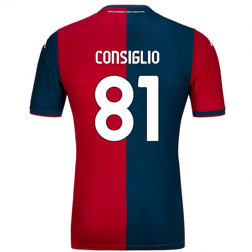 Danxen Niño Camiseta Leonardo Consiglio #81 Rojo Azul Oscuro 1ª Equipación 2024/25 La Camisa México