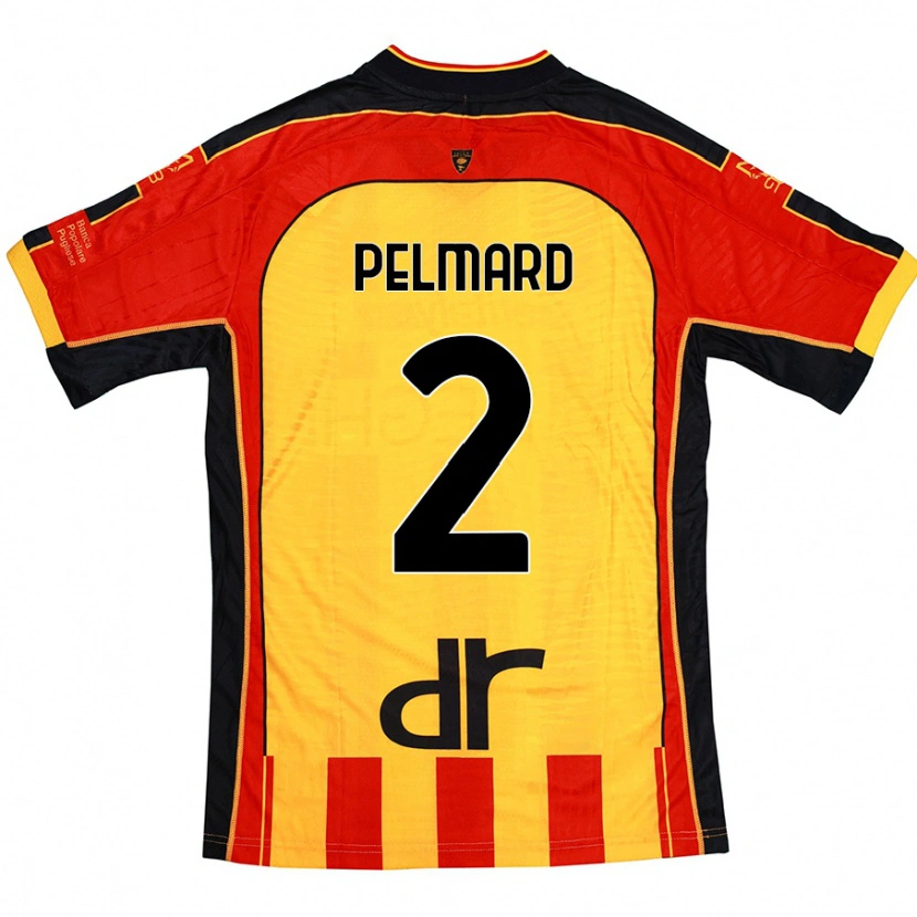Danxen Niño Camiseta Andy Pelmard #2 Amarillo Rojo 1ª Equipación 2024/25 La Camisa México
