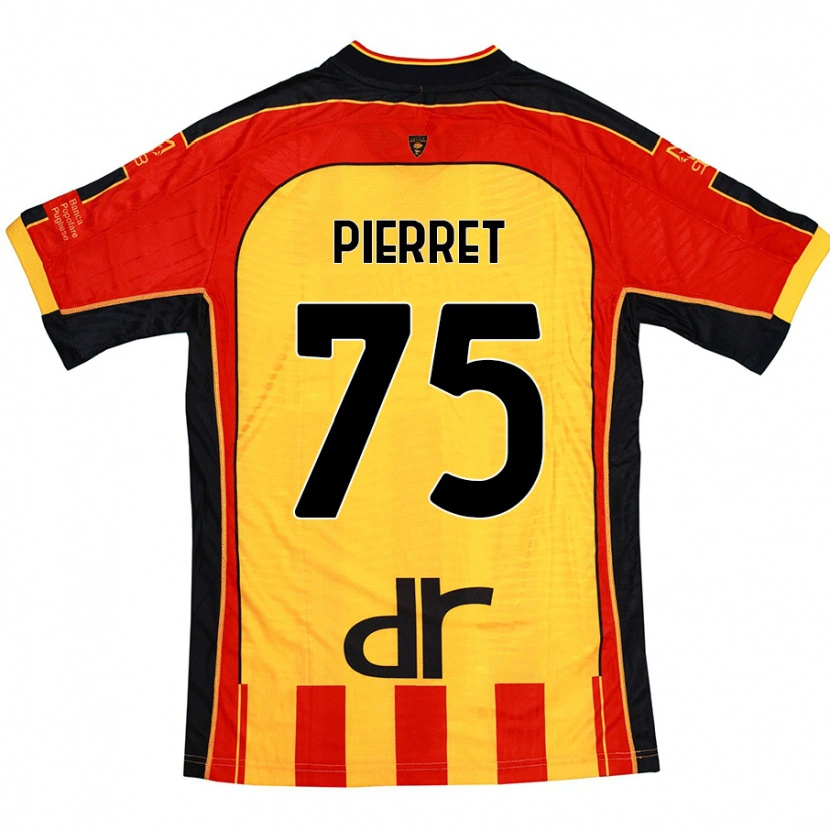 Danxen Niño Camiseta Balthazar Pierret #75 Amarillo Rojo 1ª Equipación 2024/25 La Camisa México