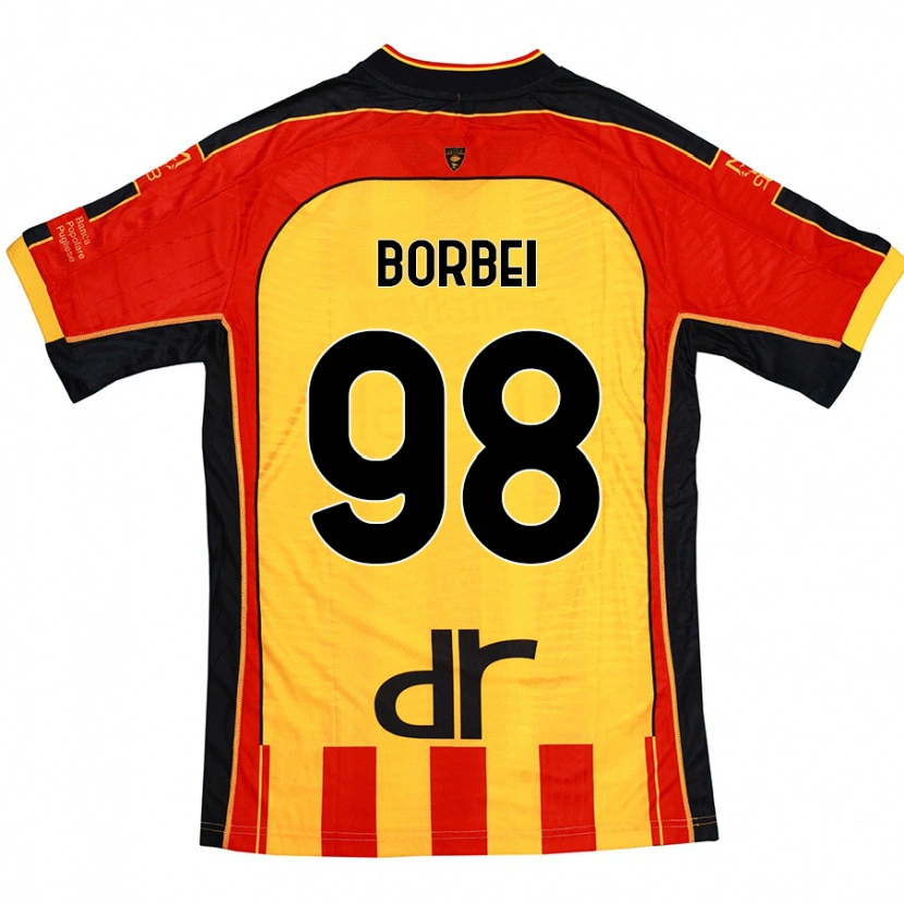 Danxen Niño Camiseta Alexandru Borbei #98 Amarillo Rojo 1ª Equipación 2024/25 La Camisa México