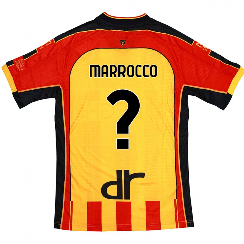 Danxen Niño Camiseta Iacopo Marrocco #0 Amarillo Rojo 1ª Equipación 2024/25 La Camisa México