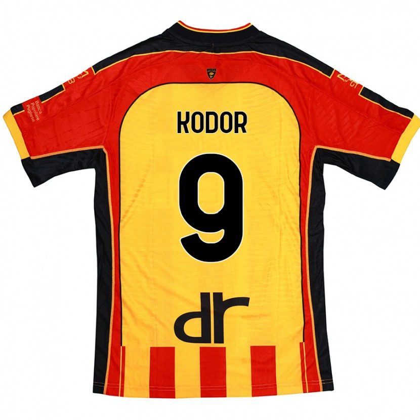 Danxen Niño Camiseta Jason Kodor #9 Amarillo Rojo 1ª Equipación 2024/25 La Camisa México