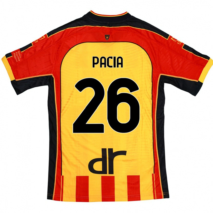 Danxen Niño Camiseta Fabiano Pacia #26 Amarillo Rojo 1ª Equipación 2024/25 La Camisa México