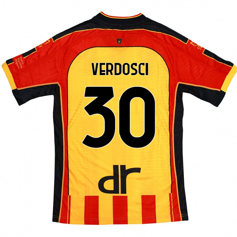 Danxen Niño Camiseta Simone Verdosci #30 Amarillo Rojo 1ª Equipación 2024/25 La Camisa México