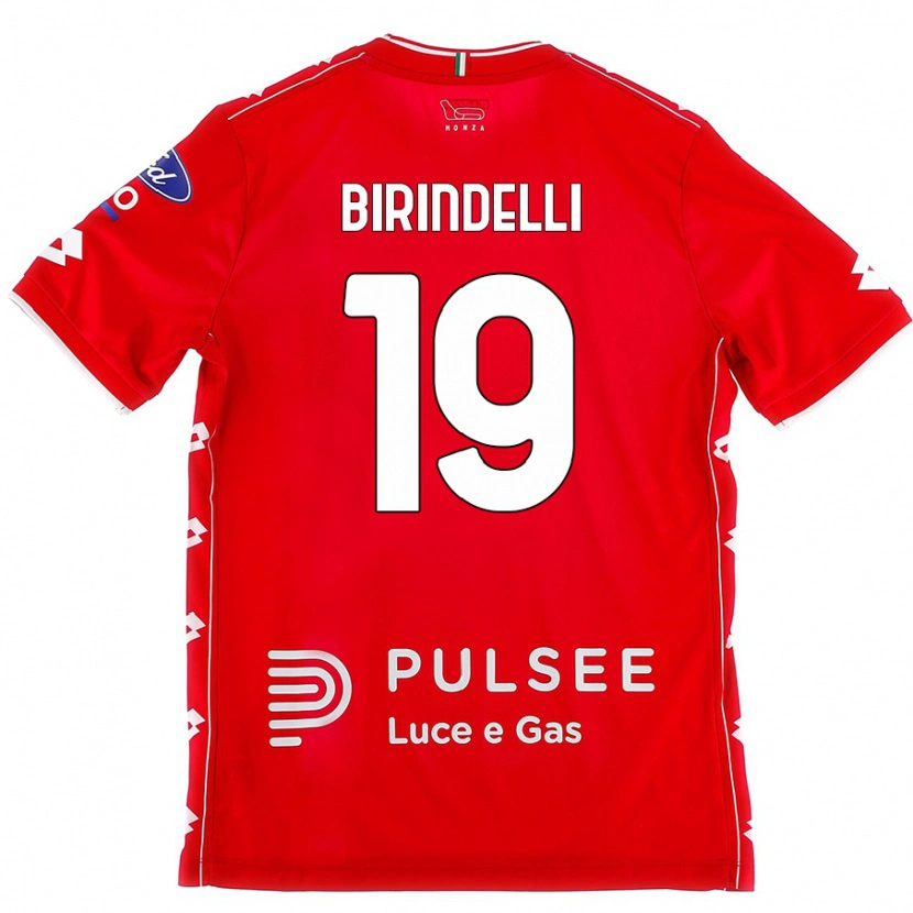 Danxen Niño Camiseta Samuele Birindelli #19 Rojo Blanco 1ª Equipación 2024/25 La Camisa México