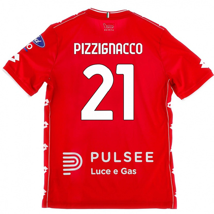 Danxen Niño Camiseta Semuel Pizzignacco #21 Rojo Blanco 1ª Equipación 2024/25 La Camisa México