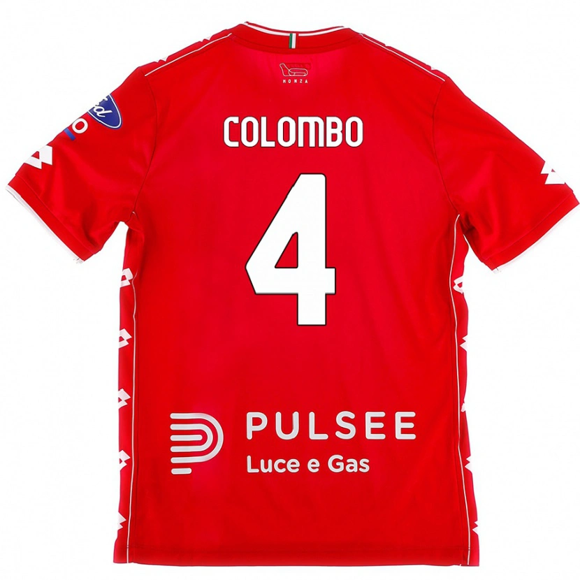 Danxen Niño Camiseta Leonardo Colombo #4 Rojo Blanco 1ª Equipación 2024/25 La Camisa México