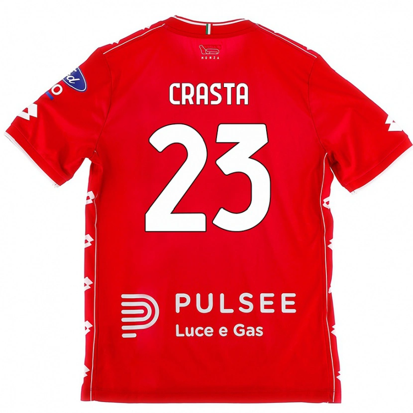 Danxen Niño Camiseta Mario Crasta #23 Rojo Blanco 1ª Equipación 2024/25 La Camisa México