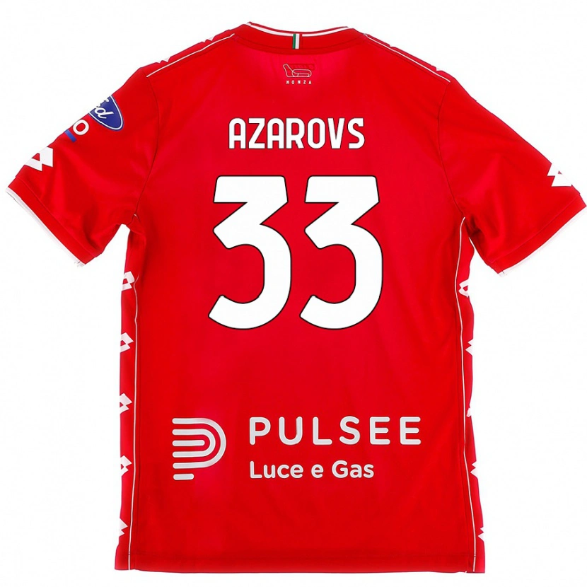 Danxen Niño Camiseta Timurs Azarovs #33 Rojo Blanco 1ª Equipación 2024/25 La Camisa México