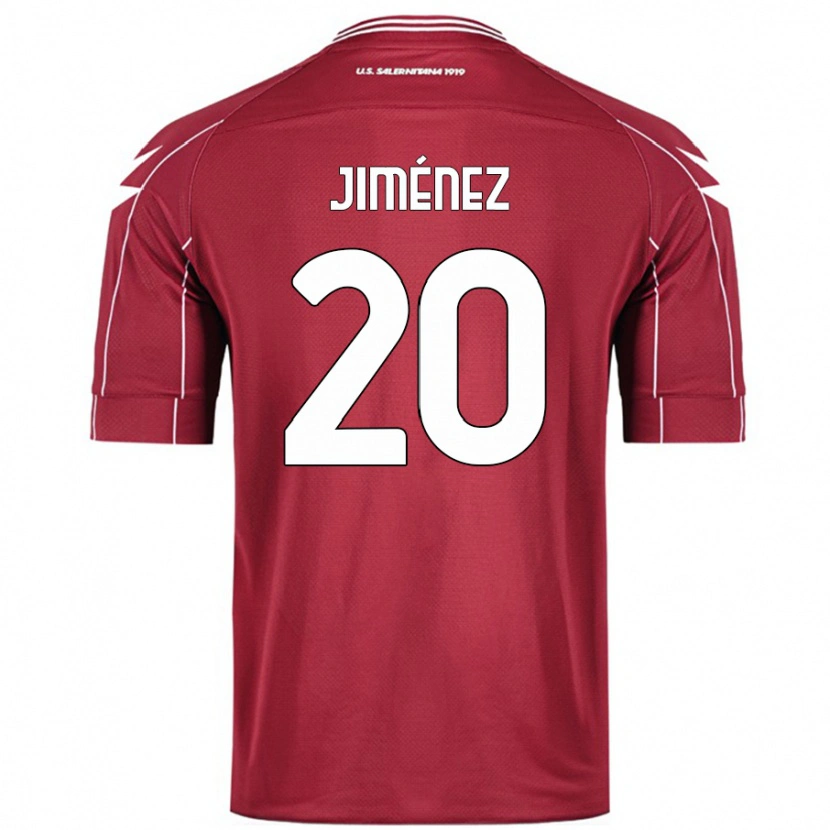 Danxen Niño Camiseta Kaleb Jiménez #20 Borgoña 1ª Equipación 2024/25 La Camisa México