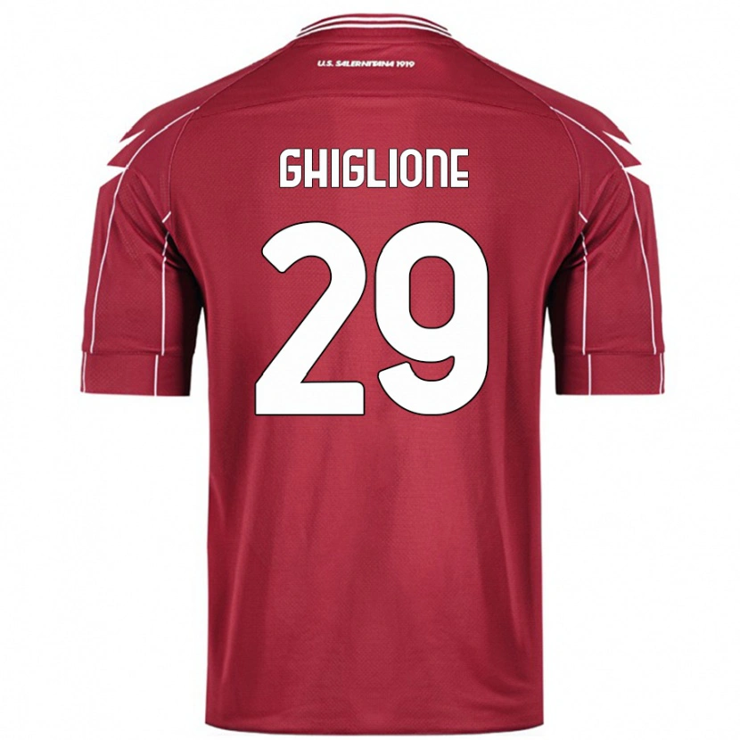 Danxen Niño Camiseta Paolo Ghiglione #29 Borgoña 1ª Equipación 2024/25 La Camisa México