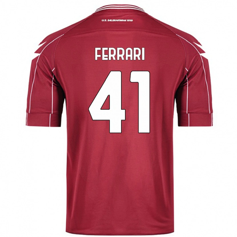 Danxen Niño Camiseta Tommaso Ferrari #41 Borgoña 1ª Equipación 2024/25 La Camisa México