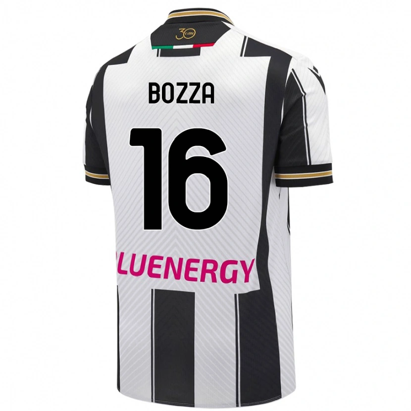 Danxen Niño Camiseta Mattia Bozza #16 Blanco Negro 1ª Equipación 2024/25 La Camisa México