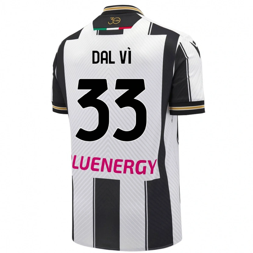 Danxen Niño Camiseta Matteo Dal Vì #33 Blanco Negro 1ª Equipación 2024/25 La Camisa México